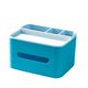 thumbnail image 1 of Cateissary Caja de pañuelos Rectangular de plástico resistente a caídas, organizador de almacenamiento multifuncional, cubierta plegable, Almacenamiento y organización del hogar Azul, 1 of 6