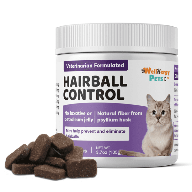WellneryPets Hairball Control for Cats Vomit, Eliminate Cats Hairball