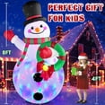 thumbnail image 2 of Muñeco de nieve inflable navideño MICOCAH de 8 pies con LED giratorios, 2 of 6