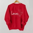 thumbnail image 2 of Sweat à Capuche Sans Manches Imprimé Lettre pour la Saint-Valentin pour Femmes, 2 of 3