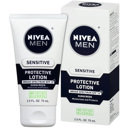 NIVEA Men Sensitive Protective Lotion 2.5 fl. oz. (Best Sunscreen Lotion For Face And Body)