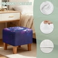 thumbnail image 7 of SCRAWLGOD Wolf Butterfly Starry Sky Print Violet Ottoman Cover, Soft Square Footstool Cushion with Non Slip Bottom Thick Furniture Protection Universal Fit for Most Footrest Sofa, 7 of 7