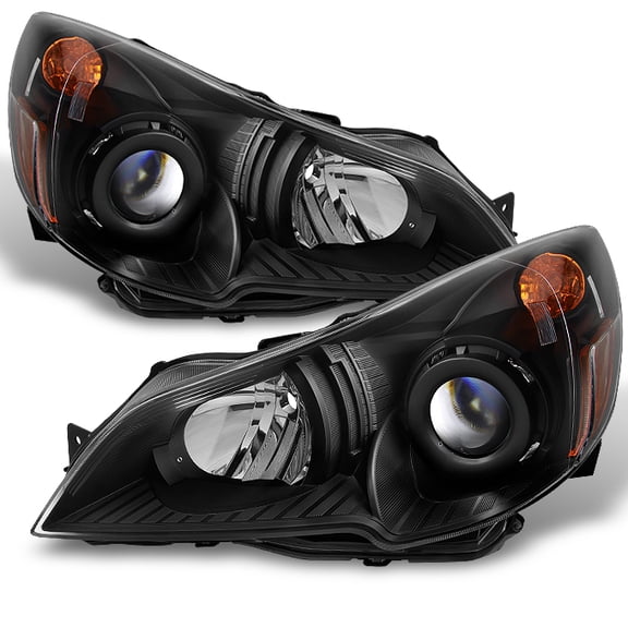 AKKON - For 2010-2012 Subaru Legacy | Outback Black Headlights Head Lamps Driver Left   Passenger Right Side Replacement