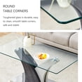 thumbnail image 3 of 39'' Glass Coffee Table for Living Room,Rectangle Clear Center Table,Modern Glass Sofa Coffee Table with Tempered Glass Top and MDF Thickened Base, 3 of 6
