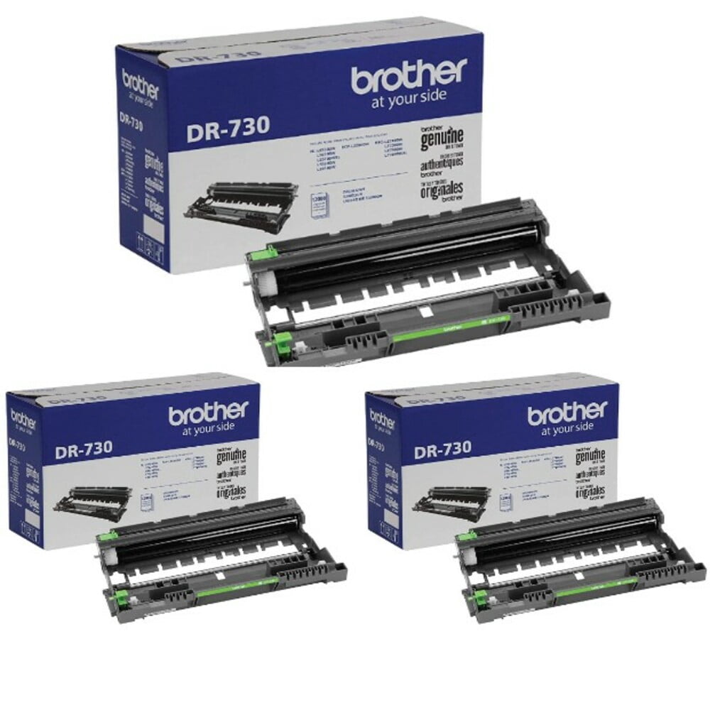 3x Original Brother DR730 Genuine Drum Unit, OEM Product in Retail Box ...