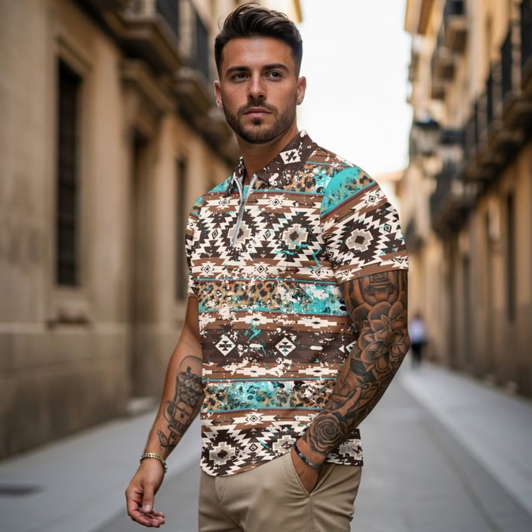 aztec dress shirt Roper Men's Clay Aztec Print Shirt