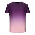 thumbnail image 4 of Njoeus Mens Muscle Tee Gym Workout T-Shirts, Men's Fashion Gradient Print Short Sleeve Shirts for Men Summer Athletic Shirt Tops M-5XL（Available in Big & Tall), 4 of 5
