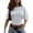 Gray, variant on Women's Cute Summer Tops Plus Size Short Sleeve Crop Tops for Women, Round Neck Slim Fit T-Shirt for Date Night and office Brown M