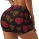 thumbnail image 1 of Balery Gold Glitter Heart Pantalones cortos de entrenamiento estampados para mujer, sin costuras, ajustados, para gimnasio, yoga, correr, deportes, ejercicio activo, fitness.-Small, 1 of 8