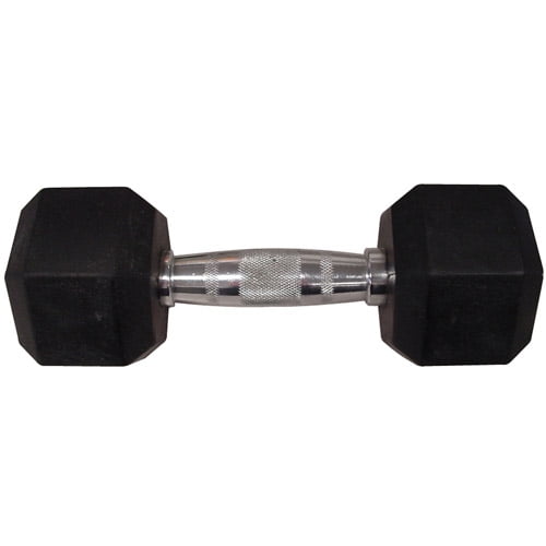 Gold's Gym Rubber Hex Dumbbell, 10-35lbs, Single by Icon Health and Fitness Inc.