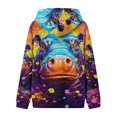 thumbnail image 5 of Shadoumai Girls Casual Zip Up Hoodie With Printed Design Kids Pullover Sweatshirt Soft Blend Long Sleeve Outerwear,Kids Hoodies, 5 of 5