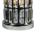 thumbnail image 3 of 20 Inch Modern Table Lamp, Metal Cage Shade with Glass Accents, Chrome- Saltoro Sherpi, 3 of 5