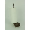 thumbnail image 3 of Rustic Brown Cast Iron Long Tail Whale Paper Towel Holder, 3 of 5