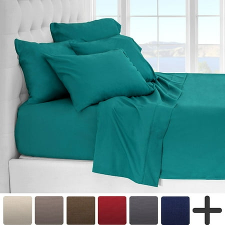 5 Piece 1800 Collection Deep Pocket Bed Sheet Set Ultra Soft 5 Piece 1800 Collection Deep Pocket Bed Sheet Set Ultra Soft Hypoallergenic 2 Extra Pillow Cases Twin Xl Emerald