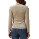 thumbnail image 3 of INSPIRAR CHIC Blusas de terciopelo de manga larga con estampado de estrellas para mujer L Beige, 3 of 5
