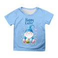 thumbnail image 2 of Funny Easter Day T-Shirt Boys Girls Cartoon Bunny Print Crewneck Pullover Shirt Trendy Casual Holiday Shirt for Toddler Kids,Sky Blue,140, 2 of 5