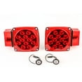 thumbnail image 3 of Red Hound Auto Led Pair Trailer Square Tail Light over 80 inches & (2) 3/4 inches Clear Side Marker Lights, 3 of 6