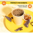 thumbnail image 4 of Beeleeve [50-Pack Super Strong 100% Compostable Coffee and Tea Cups - Eco - Biodegradable - Disposable Rigid Containers for Office, Party & Wedding - Brown Kraft Paper, PLA Coating (300ml / 12oz), 4 of 6