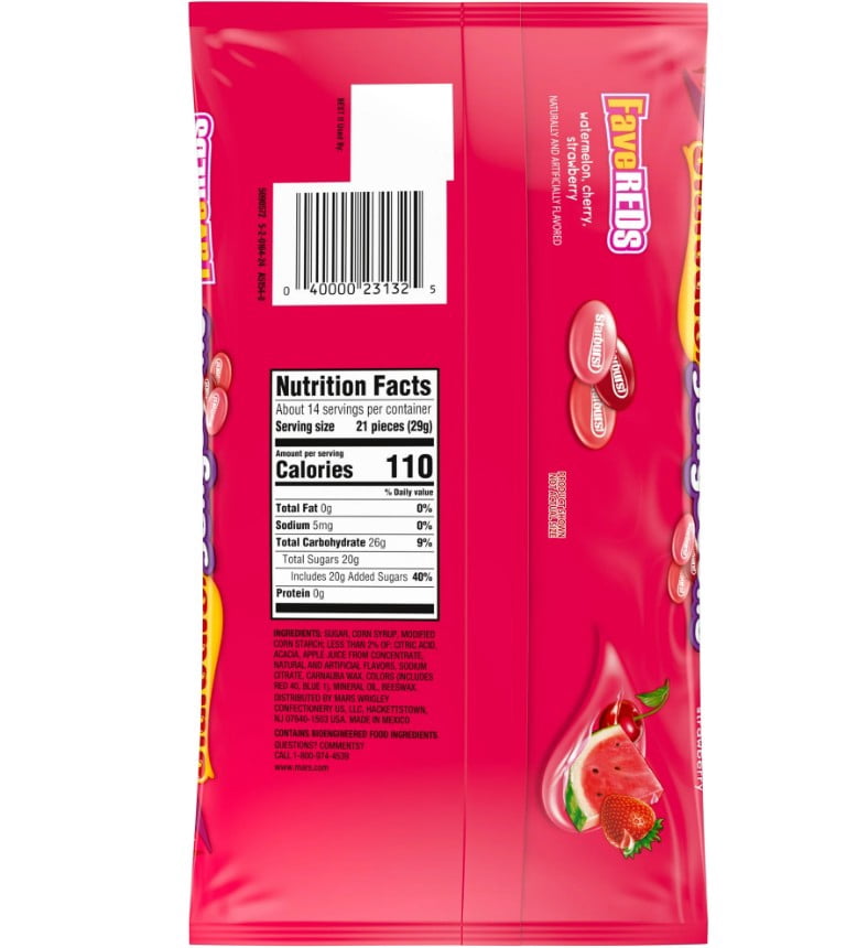 Starburst FaveREDs Jelly Beans Chewy Candy - 14 oz - 2 Bags