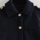 thumbnail image 3 of UNIZERA 2023 Autumn/Winter New Product Women's New Fashion Casual Gold Buckle Soft Polo Jacket Coat, 3 of 3