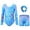 j-1655Blue423, variant on Outfit Sets Kids Girls Long Sleeve Performance Leotard With Glitter Print And Matching Shorts Hair Scrunchie For Dance Gymnastics Stage Fashionable Children Clothes Sets