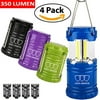 Brightest LED Lantern - Camping Lantern (EMITS 350 LUMENS!) - Camping Gear Equipment for Hiking, Emergencies, Hurricanes, Outages, Storms (Multicolor, 4 Pack) (4Pack Multicolor)