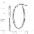 thumbnail image 3 of 14K White Gold Jbsp's Twisted Oval Hoop Earrings (30 X 14) Made In Italy le167, 3 of 6