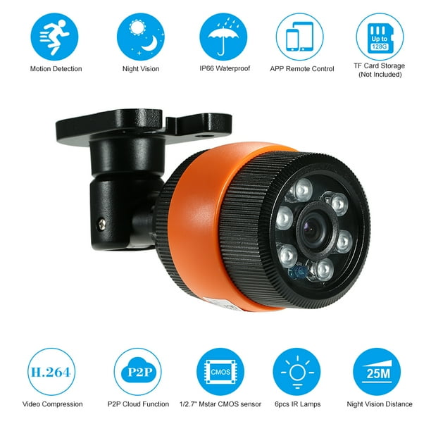 Product niveau potlood Htovila HD 720P IP Camera Waterproof Camera Support Cloud Storage P2P Phone APP 1/4″ CMOS 3.6MM IR-CUT Filter Infrared Night View Motion Detection - Walmart.com Product niveau potlood Htovila HD 720P IP Camera Waterproof Camera Support Cloud Storage P2P Phone APP 1/4″ CMOS 3.6MM IR-CUT Filter Infrared Night View Motion Detection - Walmart.com
