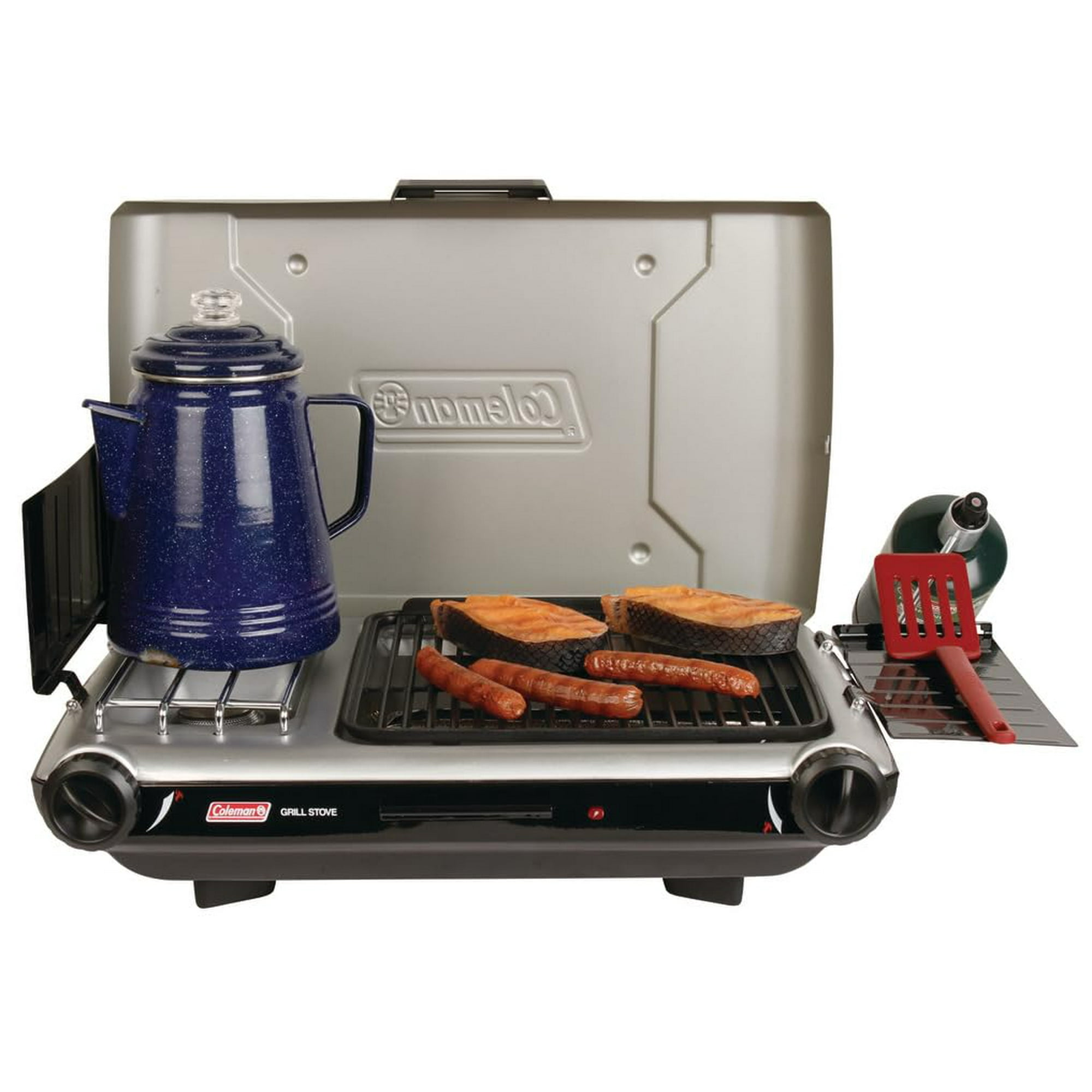 Propane Burner Coleman Excursion Portable 2-Burner Propane Gas BBQ