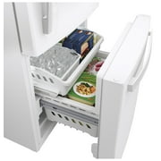 GE GDE21EGKWW 21 Cu. Ft. White Bottom Freezer Refrigerator
