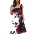 thumbnail image 2 of Ovzne Robes Grande Taille pour Femmes Rondes Robe d'Été Femmes Imprimé avec Poches Chemises de Nuit Sans Manches Vêtements de Nuit Chemise de Nuit Col Rond Robe Grande Taille Imprimée Liquidation, 2 of 7