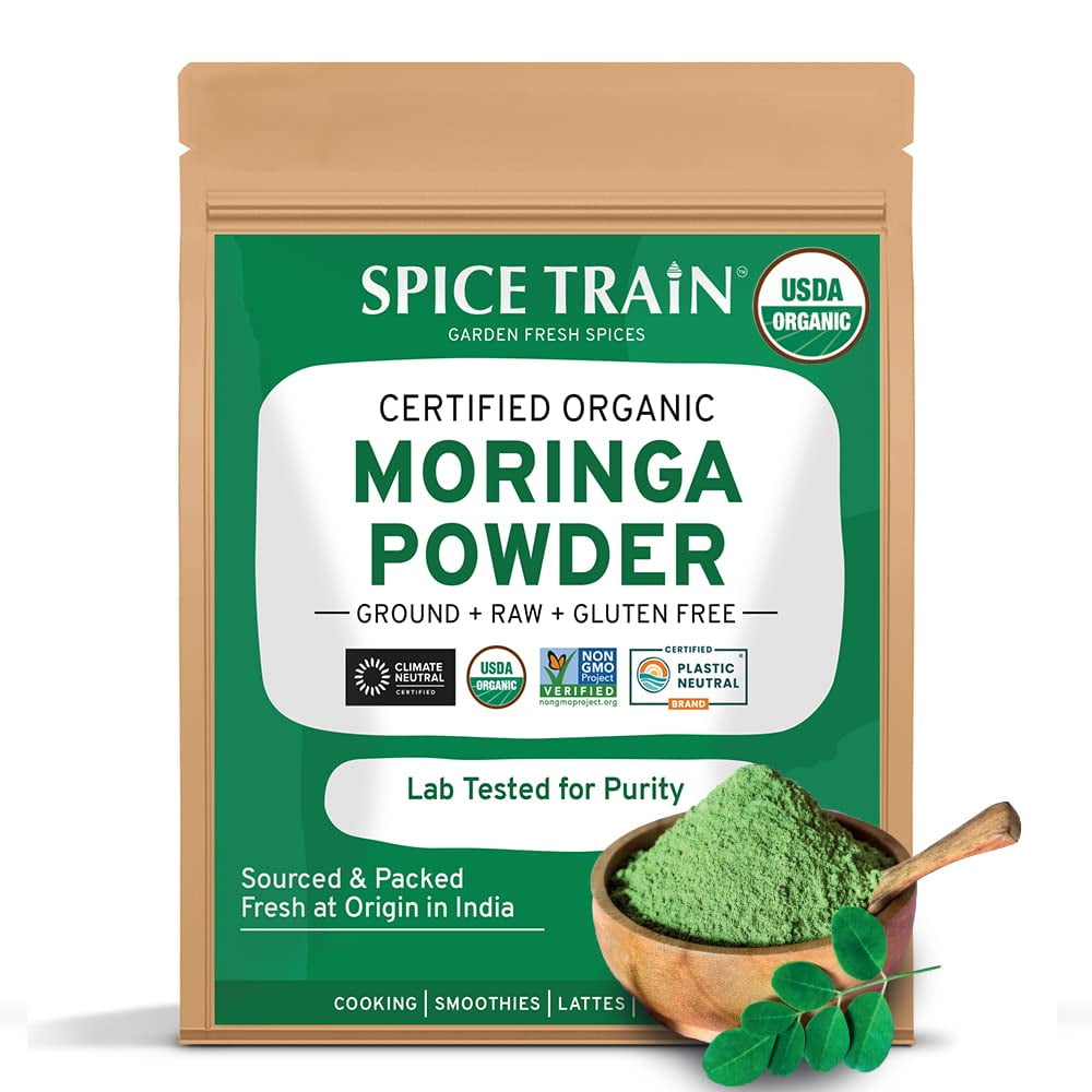 SPICE TRAIN, Organic Moringa Powder, 397g/14oz