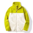 thumbnail image 7 of LEAVINGSUO Men's Zip-up Cardigan Sweatshirt Solid Color Long Sleeved Stand Up Collar Pocket Warm Jacket Green XL, 7 of 7
