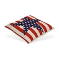thumbnail image 6 of Contemporary Home Living 18" Red and Blue Contemporary Star and Striped Square Throw Pillow, 6 of 6