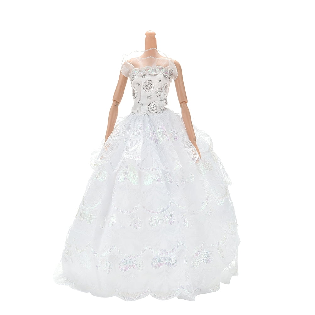 Wedding Dress for s Doll Beautiful Trailing Skirt Wedding Dress 7Colors vi 