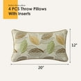 thumbnail image 6 of Supdurplus Outdoor Sunbrella Decorative Pillows Pack of 4, 20" x 12" Outdoor Pillow Set for Couch Bed Throw Patio Sofa, Momento Spring, 6 of 7