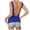 Blue, variant on Backless Going Out Top Summer Boat Neck Tank Top Sexy Open Back (Blue, M)