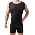 thumbnail image 6 of Mens Tank Top Beach Casual Pullover Perspective Breathable Sleeveless Wide Shoulder Vest, 6 of 9