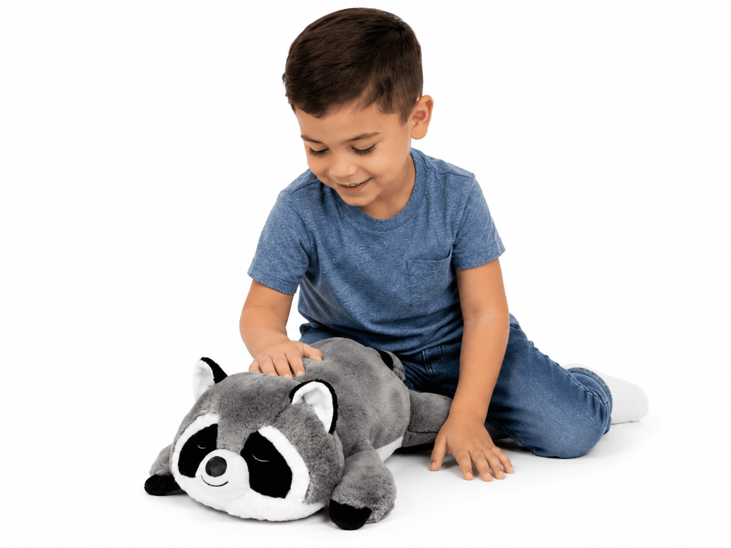 Moonmeadow 14 inch Weighted Raccoon Plush, Super Soft Stuffed Animal Brand