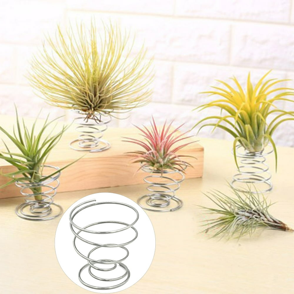 Windfall 10Pcs Air Plant Wire Spring Holders Flowerpots Miniature Racks