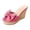 Pink, variant on Womens Platform Wedge Sandals Espadrilles Raffia Heeled Suede Bow Slides Lightweight Open Toe Beach Vacation Shoes Light Green Size 8