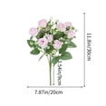 thumbnail image 3 of Flores artificiales, mini rosas, ramo de novia, ramo para sala de estar, arreglo floral decorativo, rosas degradadas, 3 of 6