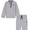 Grey Heather, variant on Reebok Toddler Unisex Half Zip Pullover and Jogger Set, 2 Piece, Sizes 12M-5T