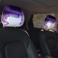 thumbnail image 2 of Purple Customizable Trendy Colorful Wigs Car Pillow Covers Car Pillow Covers With Full Elasticity Waterproof Seat Protector, 2 of 7