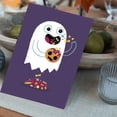 thumbnail image 6 of Tree-Free Greetings Halloween Greeting Card 2 Pack, 5x7, Ghost with Candy (GT63161), 6 of 7