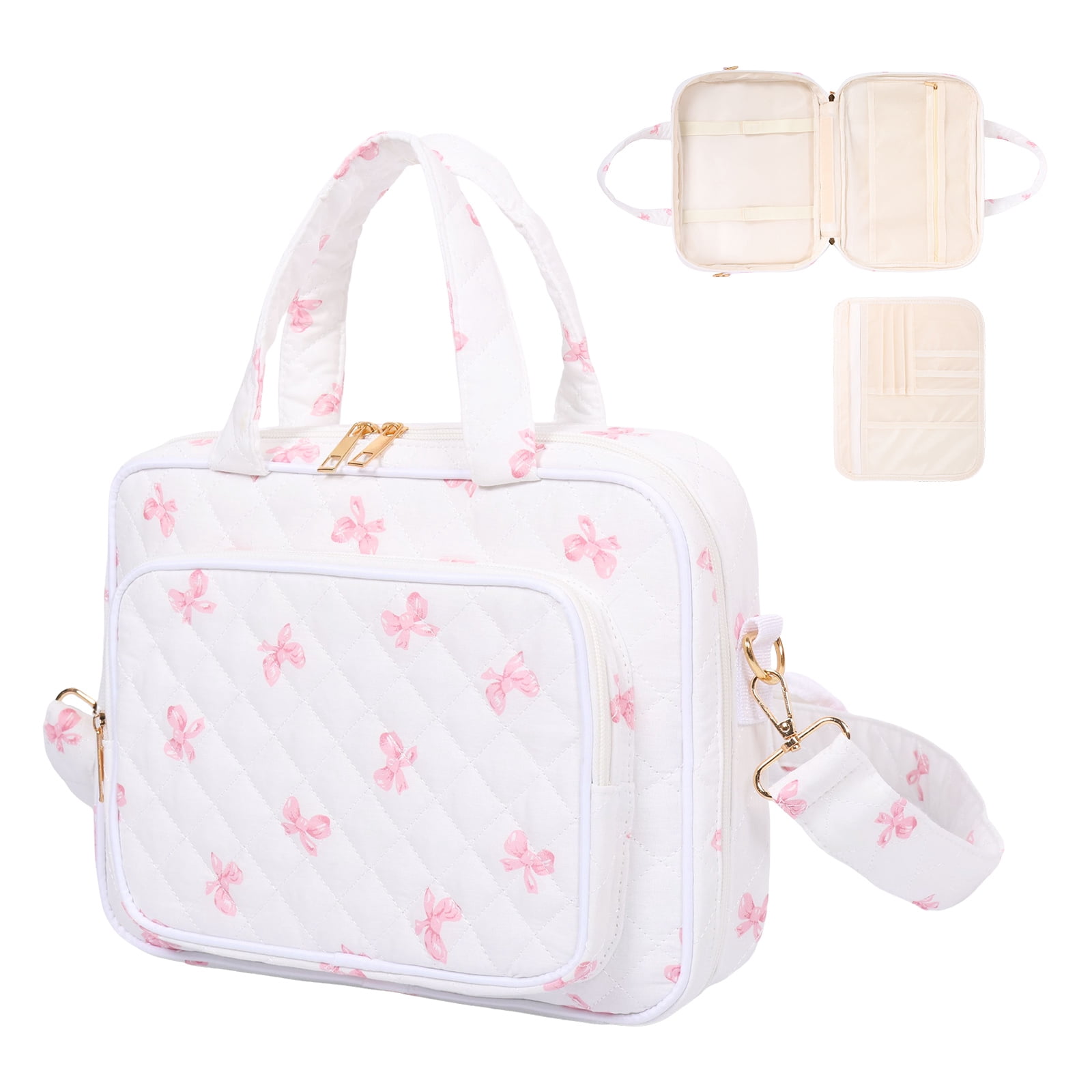 NUAHRHY Travel Hanging Toiletry Bag Waterproof Women Makeup Organizer Bag Large Capacity Portable Cosmetic Toiletry Storage Organizer for Full Sized Shampoo Conditioner Lotion Comb