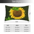 thumbnail image 2 of Goofa Sunflower3 Print Plush Throw Pillow Case, Soft Velvet with Hidden Zipper, Decorative Cushion Cover for Sofa, Bed, Car, and Home Décor-14"x20", 2 of 6
