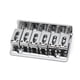thumbnail image 5 of Básico 78*42mm (puente fijo de guitarra rígida para guitarra eléctrica estilo Fender de 6 cuerdas, cromado), plateado, 5 of 5