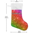 thumbnail image 2 of Custom Sparkle Glitter Rainbow Christmas Stockings Christmas Presonalized Large Stocking Sock, Set of 1 Xmas Party Winter Decor Candy Bag Family Holiday Gift, 17.7 Inch, 2 of 7