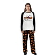 thumbnail image 3 of LuLiaMenton Couples Halloween Pajamas Set, It's Spooky Season Print PJs, Long Sleeve Matching Sleepwear for Women Men, Womens 2XL, 3 of 5